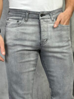 Muške sive slim fit farmerice - Slika 2