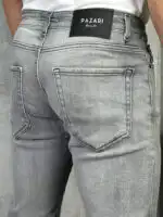 Muške jednobojne slim fit farmerice – klot model - Slika 16