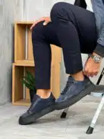 Muške patike od prirodne kože i debelim đonom - Slika 17