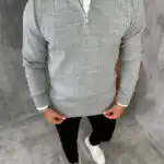 Polu-zip džemper elegantnog kroja PZR7074