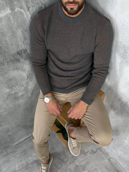 Muški džemper na okruglinu PZR7028