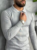 Polu-zip džemper elegantnog kroja PZR5140 - Slika 4