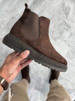 Muške Chelsea čizme sa krznom i debelim đonom - Slika 3