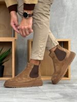 Muške Chelsea čizme sa krznom i debelim đonom - Slika 7