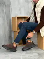 Muške patike od prirodne kože i debelim đonom - Slika 24