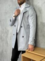 Muški mantil slim fit za posao i svečane prilike - Slika 7