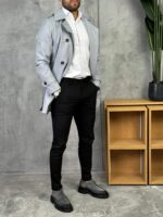 Muški mantil slim fit za posao i svečane prilike - Slika 27