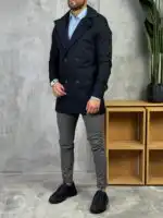 Muški mantil slim fit za posao i svečane prilike - Slika 12