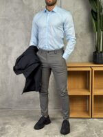 Muški mantil slim fit za posao i svečane prilike - Slika 15