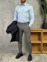 Muški mantil slim fit za posao i svečane prilike - Slika 15