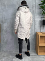 Muška duga zimska jakna sa krznom - Slika 9