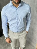 Elegantna kosulja na pruge PZR2277 - Slika 11