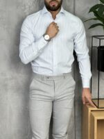 Elegantna kosulja na pruge PZR2277 - Slika 5