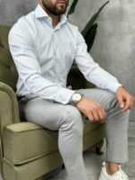 Elegantna kosulja na pruge PZR2277 - Slika 10