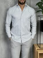 Elegantna kosulja na pruge PZR2277 - Slika 9