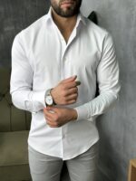 Elegantna jednobojna košulja PZR2200 - Slika 2