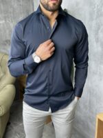 Elegantna jednobojna košulja PZR2200 - Slika 3