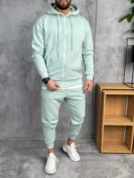 Muške komplet trenerke sa rajsferšlusom premium pamuk - Slika 4