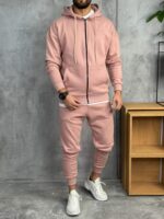 Muške komplet trenerke sa rajsferšlusom premium pamuk - Slika 12