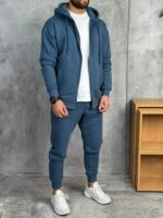 Muške komplet trenerke sa rajsferšlusom premium pamuk - Slika 2