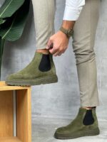 Muške Chelsea čizme sa krznom i debelim đonom - Slika 8