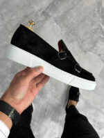 Muške mokasine od brušene kože