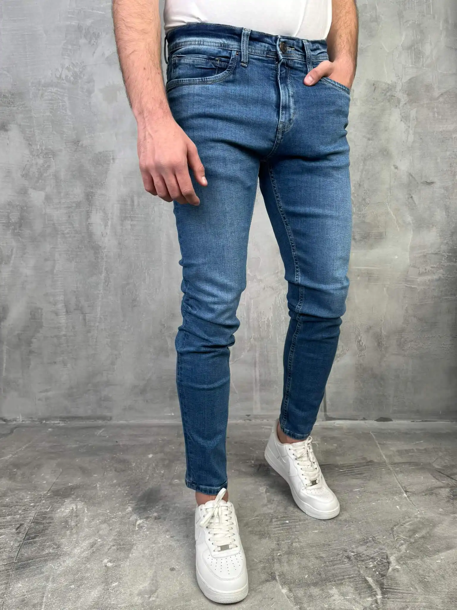 Muške produžene farmerice – slim fit sa elastinom