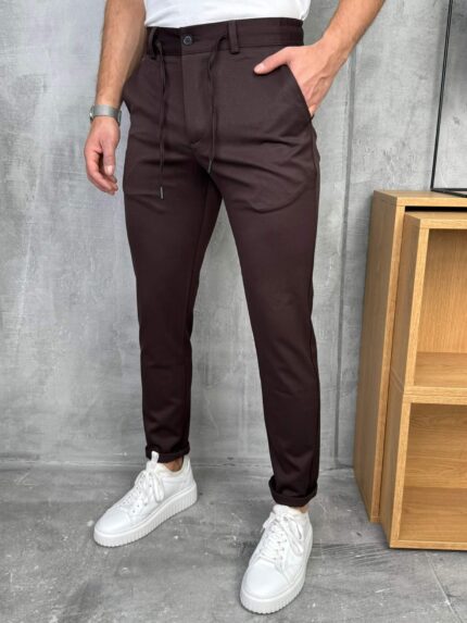 Muške zimske pantalone slim fit PZR3088