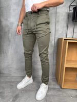 Muške elegatne zimske pantalone sa učkurom slim fit PZR3088 - Slika 2