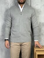 Polu-zip džemper elegantnog kroja PZR7031 - Slika 15