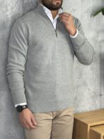 Polu-zip džemper elegantnog kroja PZR7031 - Slika 3