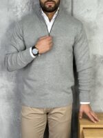 Polu-zip džemper elegantnog kroja PZR7031