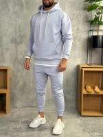 Muške komplet trenerke od premium pamuka sa kapuljačom - Slika 20