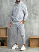 Muške komplet trenerke od premium pamuka sa kapuljačom - Slika 34