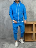 Muške komplet trenerke sa rajsferšlusom-premium pamuk - Slika 28