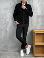 Muške kožne patike od prirodne kože – elegantne crne i bele patike - Slika 7