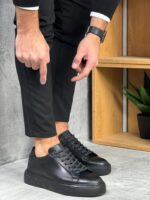 Muške kožne patike od prirodne kože – elegantne crne i bele patike - Slika 4