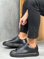 Muške kožne patike od prirodne kože – elegantne crne i bele patike - Slika 9