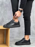 Muške kožne patike od prirodne kože – elegantne crne i bele patike - Slika 6