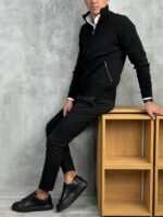 Muške kožne patike od prirodne kože – elegantne crne i bele patike - Slika 8