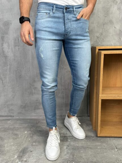 muske svetlo plave slim fit farmerice pzr9048 1