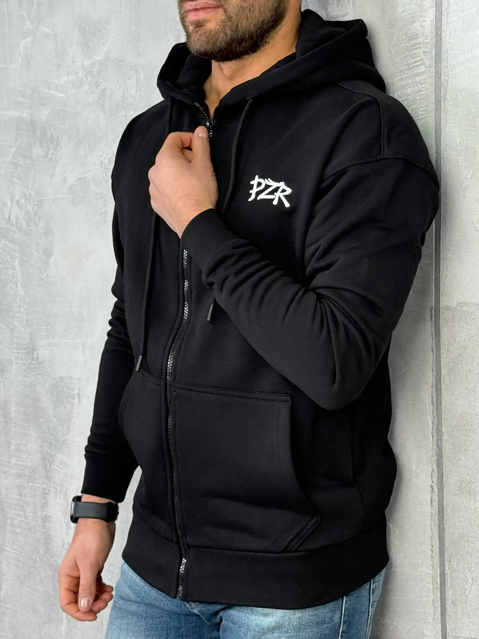 Muški duks na rajsferšlus sa kapuljačom – PZR