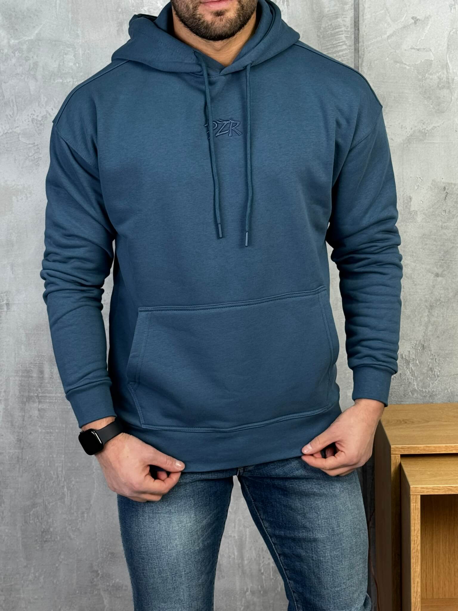 muski duks sa kapuljacom teget pzr6353 2