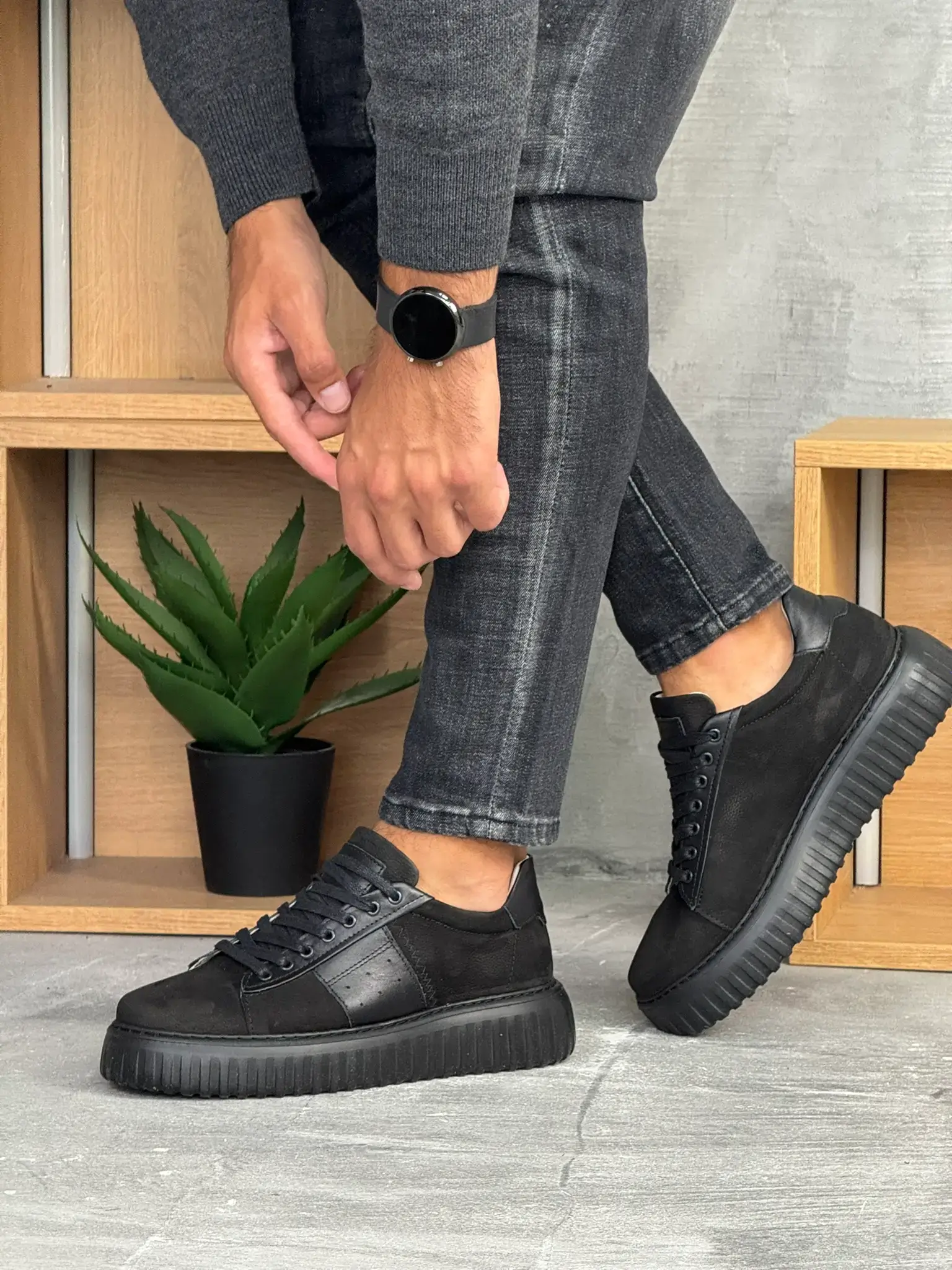 muske crne patike moderne casual patike za svaki dan