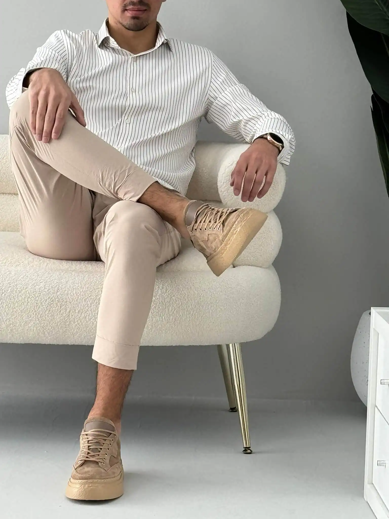 muske kozne patike od antilopa bez model sa debelim djonom ter9880 9