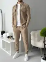 Muški komplet na raskopčavanje sa elastinom slim fit - Slika 8