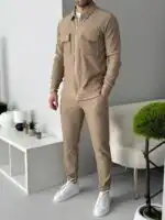 Muški komplet na raskopčavanje sa elastinom slim fit - Slika 22