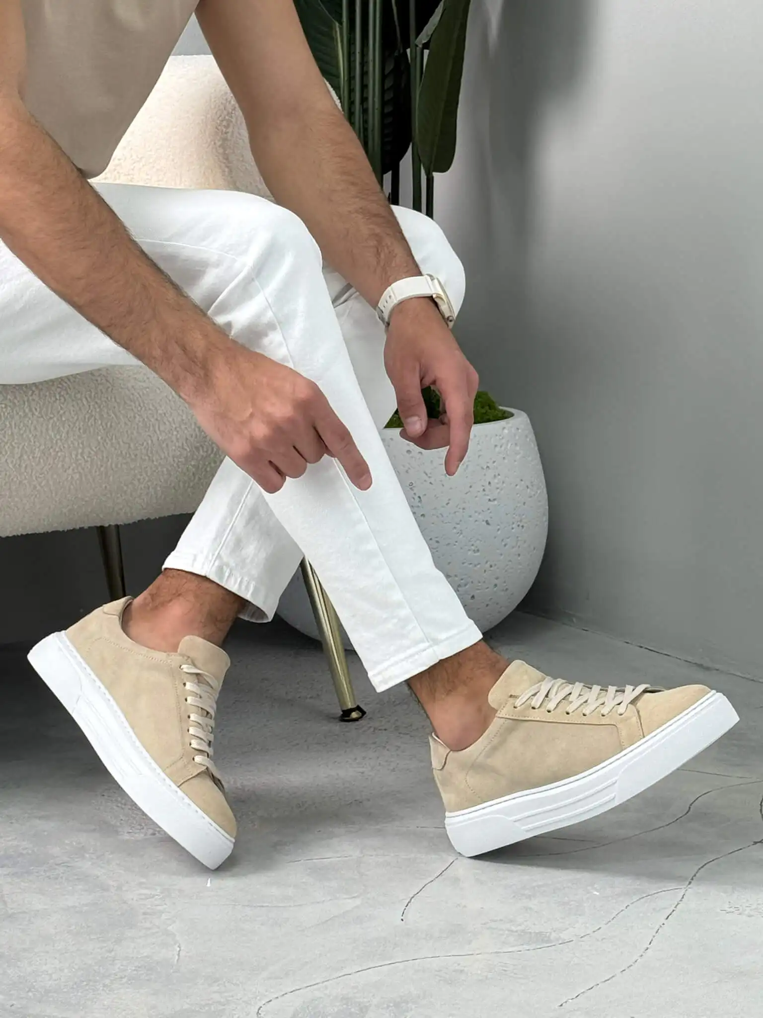 muske velur patike moderne patike sa bijelim djonom bez ter9263 4