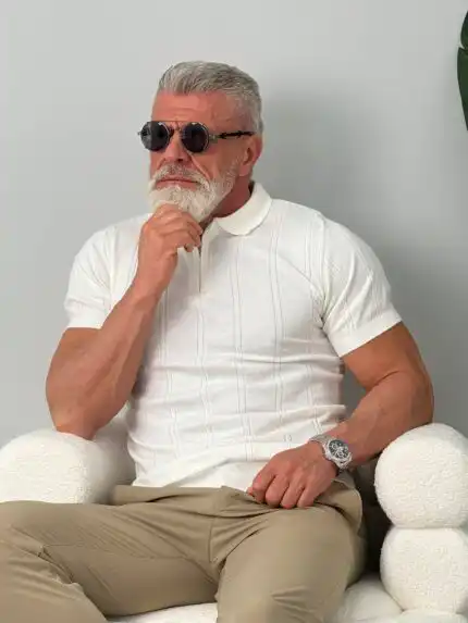 Muška slim fit polo majica sa rajferšlusom – NEXOR