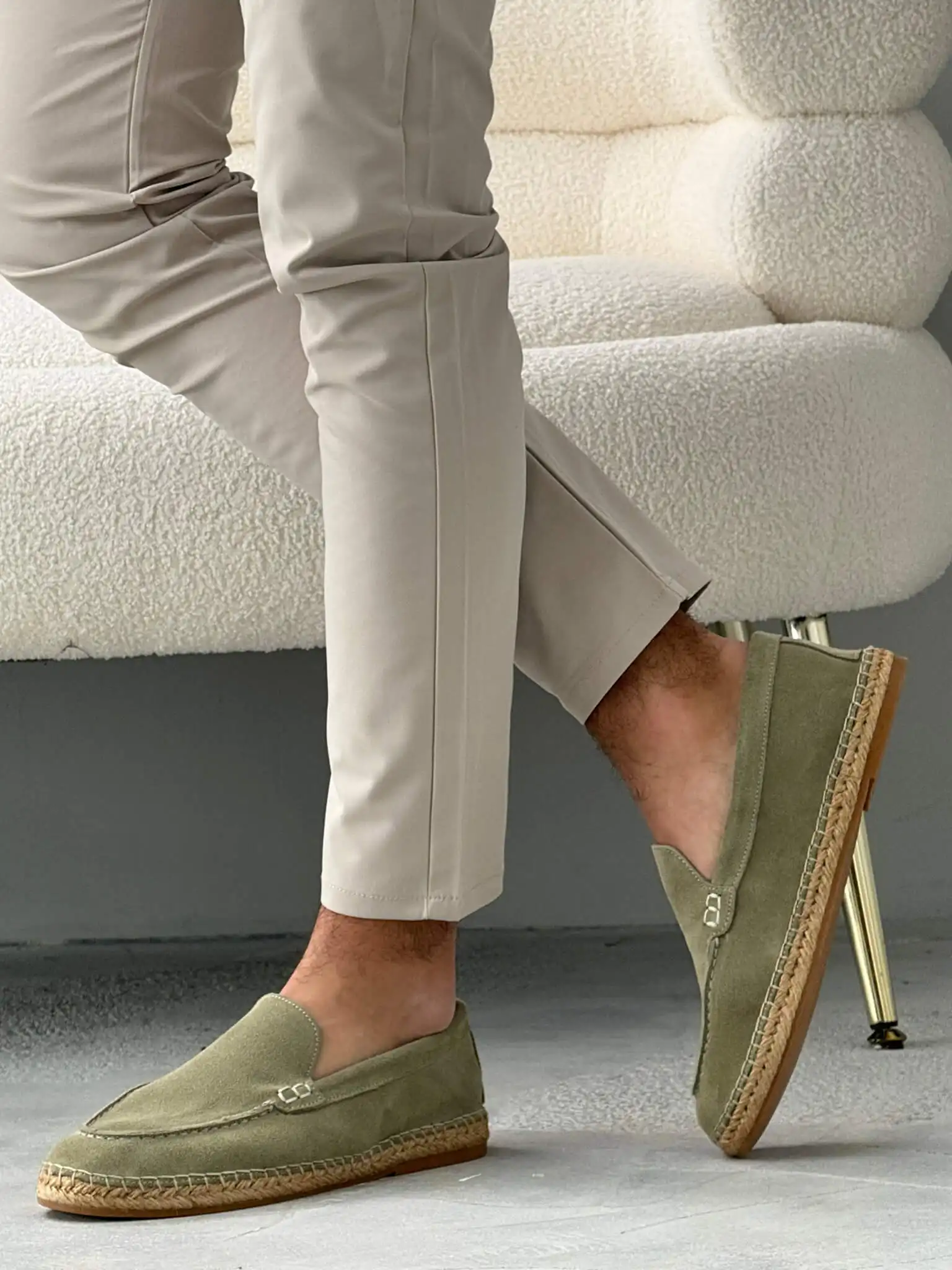 muske mokasine prevrnuta koza letnje espadrile mint 5